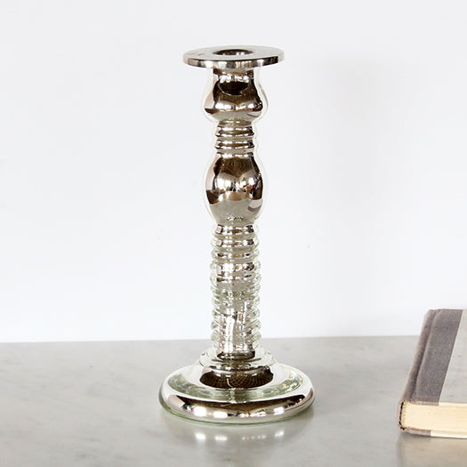 Mercury Glass Candlestick