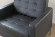 CC147 Black Leather Florence Knoll Style Club Chair