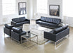 CC147 Black Leather Florence Knoll Style Club Chair