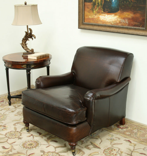 Mitchell Gold London Leather Chair in Old World Burnish
