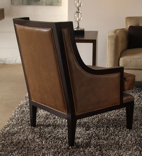 Coffee Leather Club Chair