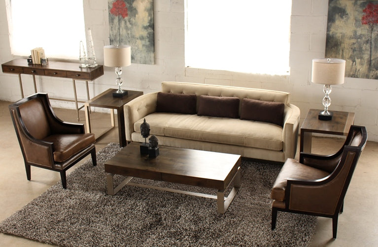 Coffee Leather Club Chair