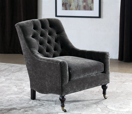 CC193 Mink Velvet Tufted Club Chair