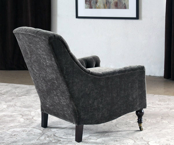 CC193 Mink Velvet Tufted Club Chair