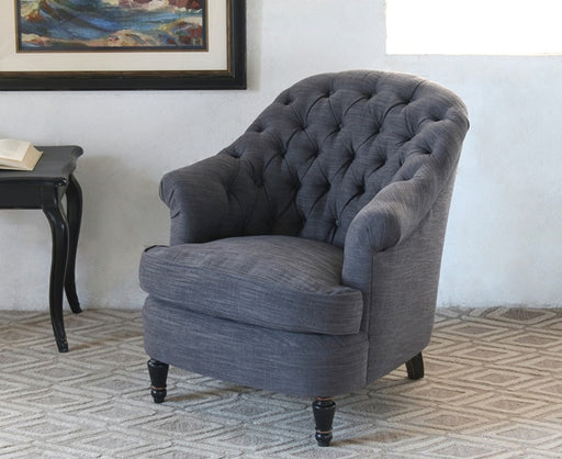 CC201 Grey Tufted Club Chair