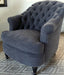 CC201 Grey Tufted Club Chair