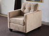 CC207 Caramel Tufted Velvet Club Chair