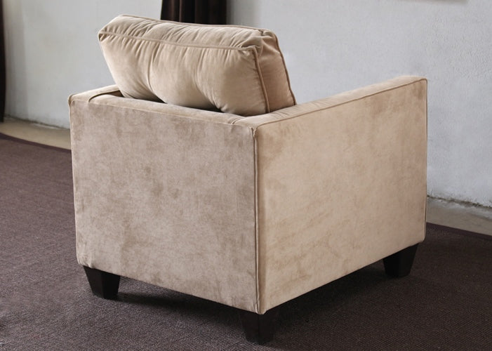CC207 Caramel Tufted Velvet Club Chair