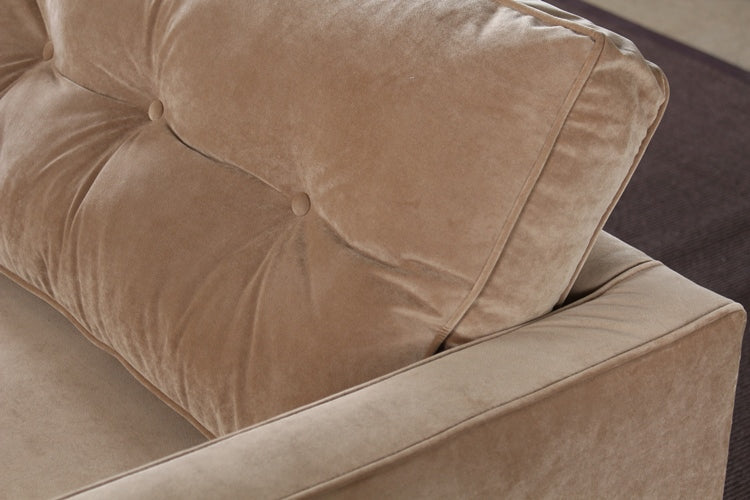 CC207 Caramel Tufted Velvet Club Chair