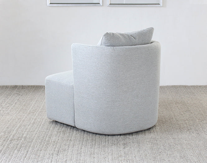 Maya Club Chair in Light Gray Fabric