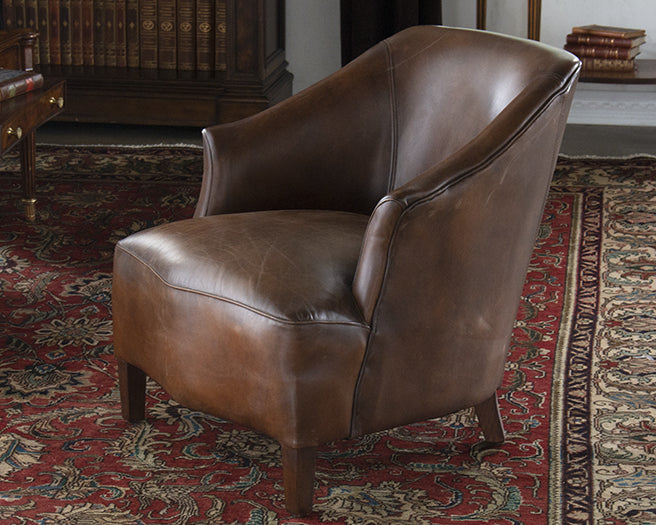 CC244 Lewis Club Chair in Vintage Coffee Leather