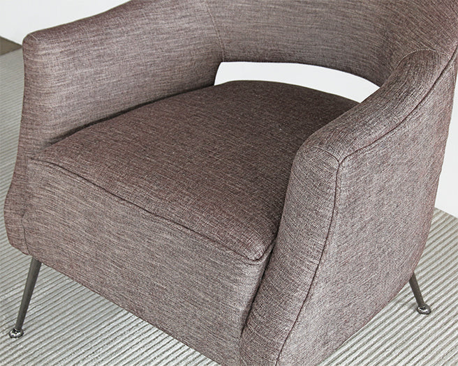 Adara Club Chair in Heathered Aubergine