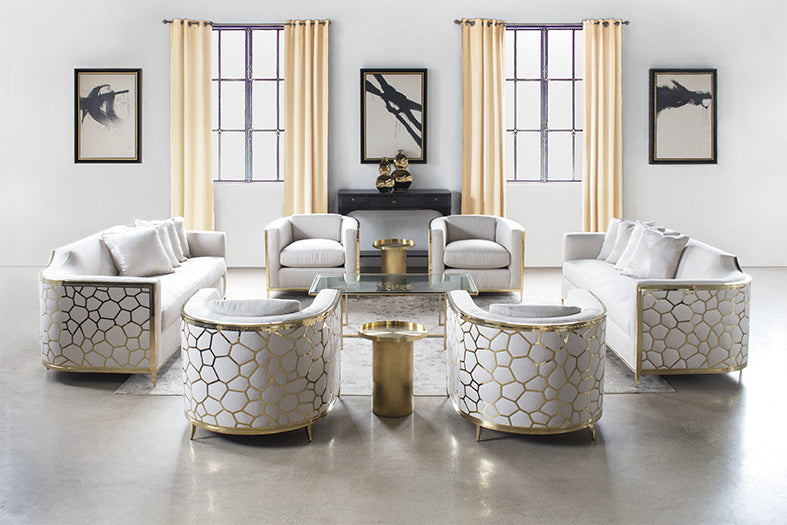 Gold Bullion Cobblestone Sofa