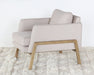 CC257 - Natural Oak Track Club Chair with Ivory Upholstery