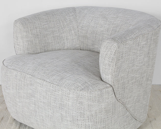 CC258 - White Dove Barrel Back Swivel Lounge Chair