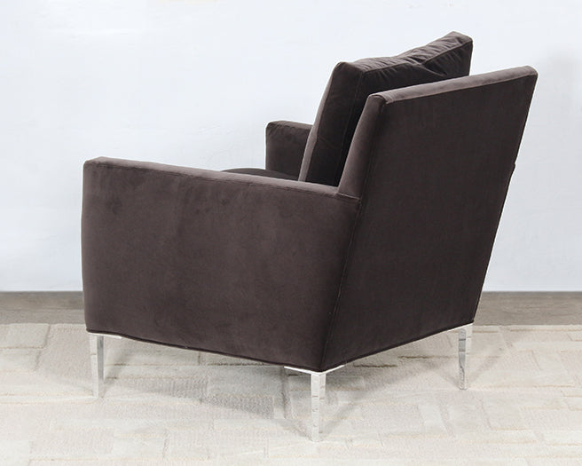 CC266 - Modern Club Chair In Antique Bronze Velvet 