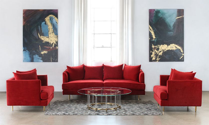 Lexy Chair In Sangria Velvet