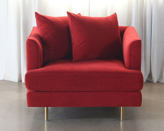 Lexy Chair In Sangria Velvet