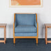 CC300 - Vintage Blue Club Chair With Maple Frame
