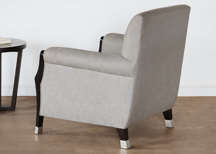 Light Grey Deco Style Club Chair