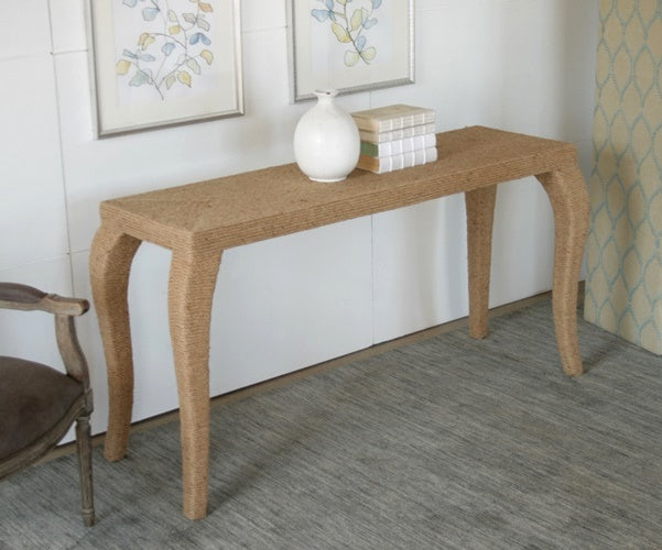 French Leg Console Wrapped In Rope