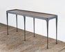 CS198 Hammered Iron Console with Reclaimed Pine Top