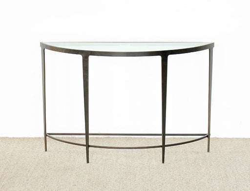 Roundabout Console Table in Antique Pewter 