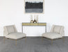 CS244 - Iron Console With Perforated Brass Drawer