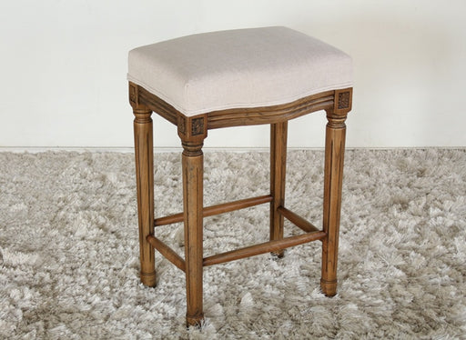 CST57 Natural Wood Backless Counter Stool