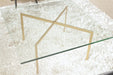 CT01BR - Barcelona Style Coffee Table with Brass Base