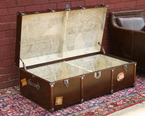 Cognac Wood Trunk Coffee Table