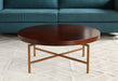 CT205 Mitchell Gold Van Dyke Round Cocktail Table