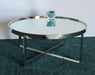 CT212 - Large Round Chrome Coffee Table with Mirror Top