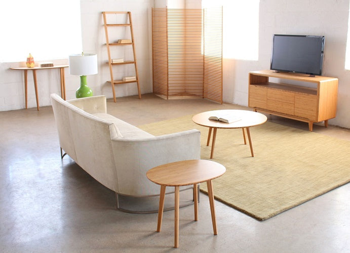 BK41 Modern Bamboo Leaning Bookcase