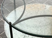 CT220 Round Metal Coffee Table with Glass Top