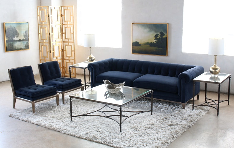 LC225 Victoria Slipper Chair in Navy