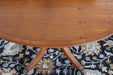 Light Yew Wood Oval Coffee Table on Pedestal, Circa 1960 