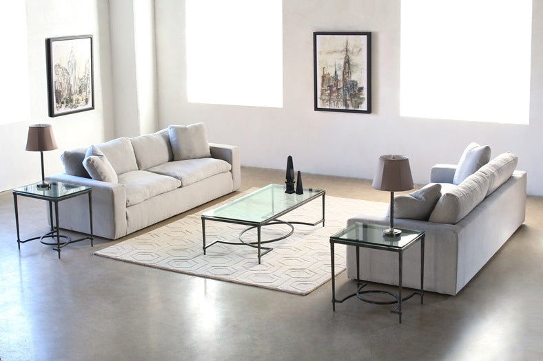 ET401 Palmer End Table with Glass Top