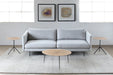 CT267 Tall White Oak Coffee Table with Forged Steel Legs