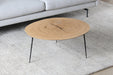 CT267 Tall White Oak Coffee Table with Forged Steel Legs