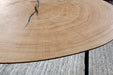CT267 Tall White Oak Coffee Table with Forged Steel Legs