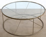 CT319 -Round Geometrical Brass Coffee Table