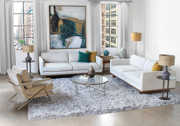 CT319 -Round Geometrical Brass Coffee Table