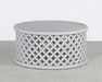 CT335 - Light Grey Lattice Drum Coffee Table