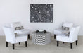 CT335 - Light Grey Lattice Drum Coffee Table