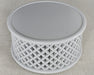 CT335 - Light Grey Lattice Drum Coffee Table