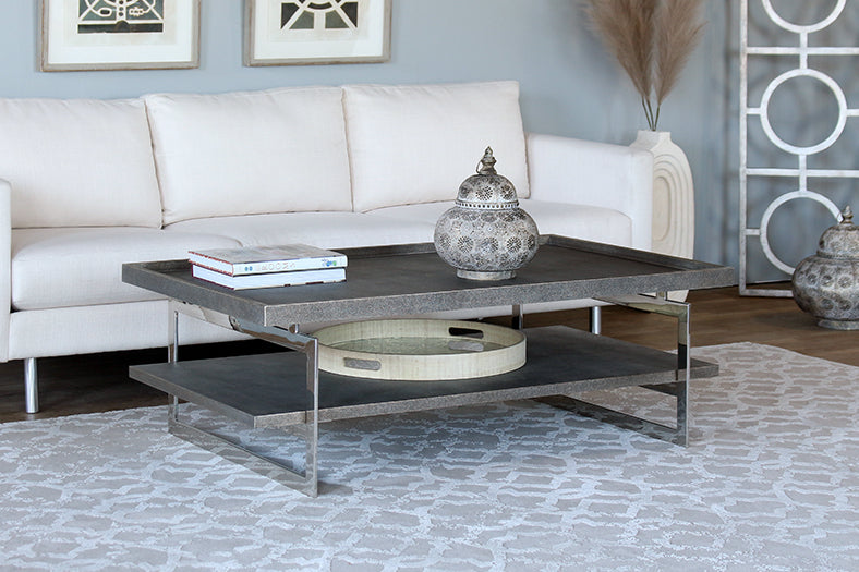 Two Tiered Shagreen Coffee Table