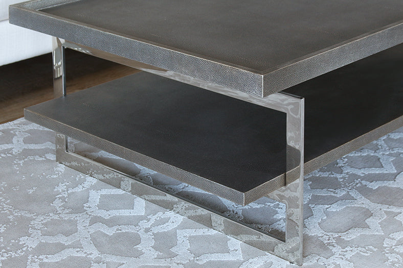 Two Tiered Shagreen Coffee Table