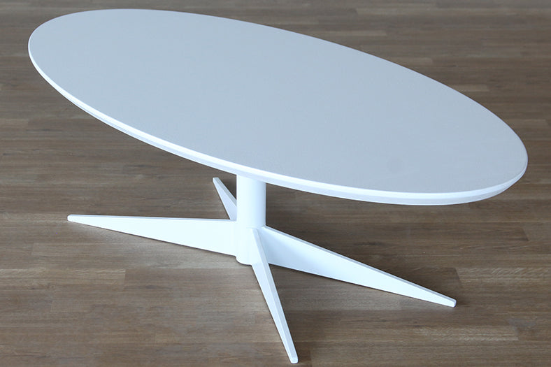 All White Coffee Table With Splayed Legs