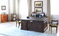 BK53 Mahogany Revolving Bookcase with Inlaid Top